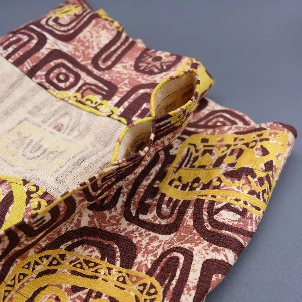 Rare Vintage 1960's Hawaiian Barkcloth Valance Set